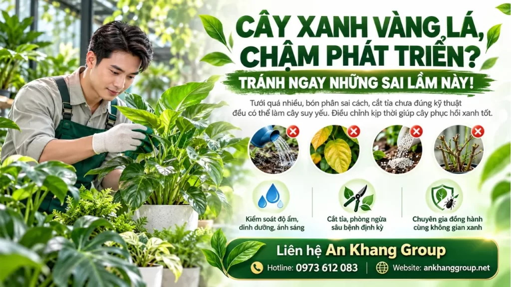 Lỗi thường gặp khi chăm sóc cây xanh